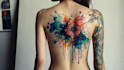 draw watercolor tattoo design