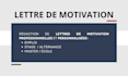 rédiger une lettre de motivation professionnelle pour emploi, stage ou master