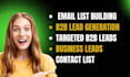 do b2b lead generation email list building business leads contact listing