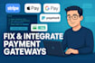 fix, integrate payment gateway stripe apple pay paypal google pay sepa paystack