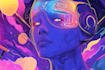 draw scifi or cyberpunk character portrait art