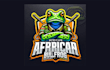 do creative african bullfrog mascot logo with source file in two days