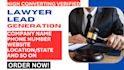 do b2b lawyer lead google map scrapping targeted leads email
