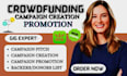create and promote gofundme crowdfunding kickstarter campaign
