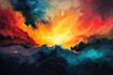 create printable digital oil painting abstract wall art