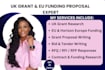 do UK grant research eu funding horizon europe proposal writing apply for grant