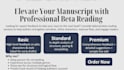 provide beta reading services with professional feedback