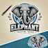 do make unique elephant mascot logo design with company