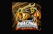 do amazing bearded dragon mascot logo in high definition