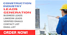 do b2b construction industry lead vetted email list business