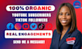 organically grow your youtube and tiktok pages