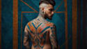 create a geometric tattoo design