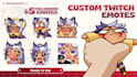 draw cute twitch emotes, animated emotes, chibi emotes for streams