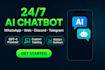 develop a custom ai chatbot for whatsapp, website or discord