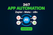 automate workflows and integrate apps using zapier, make or n8n