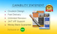design effective capability statement, government contract and business flyer