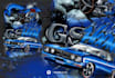 create car illustration in graffiti style