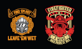 make creative t shirt skull firefighter logo