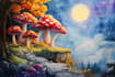 create 2d landscape and fantasy background