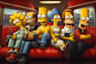 make yellow character style simpson portrait