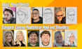 draw you a professional stylized caricature