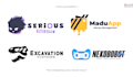 design flat minimalist mascot logo with full branding kit