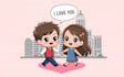 draw cute couple chibi illustration