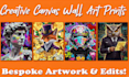 create awesome canvas wall art, poster, flyer designs, banners, yards