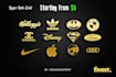 make 3d gold and chrome effect of logo quickly