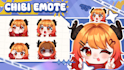draw custom twitch emotes, chibi emotes, animated emotes, vtuber for stream