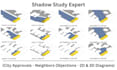 perform accurate shadow study, sun path, daylight report