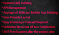 do web and mobile application development, server deployment, build custom cms