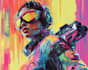 make a cyberpunk character art