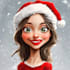 draw christmas caricatures, winter holidays cartoons
