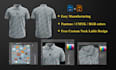 create custom print pattern golf polo t shirt design