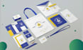 design elegant business card, brand identity and stationary with qr code