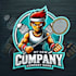 do awesome badminton player mascot logo design with express delivery