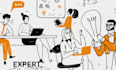 create modern vector illustrations for your business fix ai art