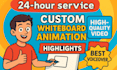 create whiteboard animation explainer video 15 minutes