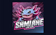 do creative axolotl head esport mascot logo for your company