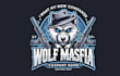 design high quality wolf mafia mascot logo with express delivery