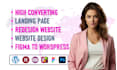 design responsive wordpress website landing page with elementor
