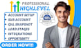 gohighlevel sub account ghl snapshot agency ghl opportunity stage lead pipeline