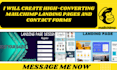 create high converting mailchimp landing pages and contact forms