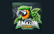 design awesome amazon parrot mascot logo with express delivery