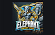 design creative elephant mascot logo with unique concepts