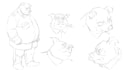 make 2d character design and character reference sheet