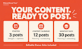 create canva social media posts with captions and scheduling