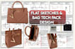 do clothing tech pack design technical fashion bag flats sketch
