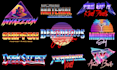 design a custom 80s retro synthwave logo
